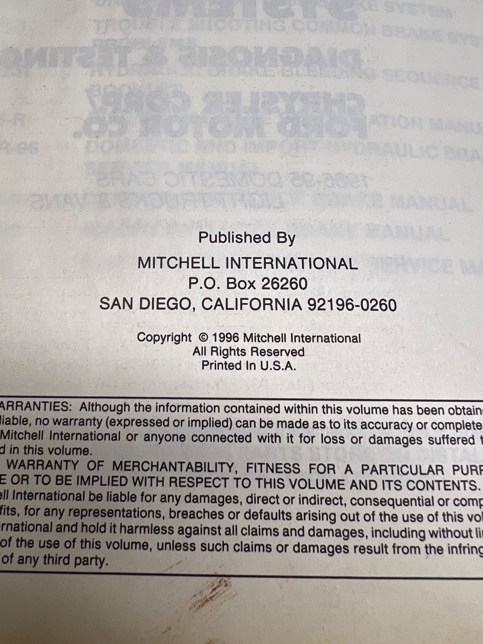 Domestic Anti-Lock Brake Systems Manual