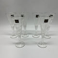 Set of 6 Mikasa French Crystal Champagne Flutes – Assorted Etched Designs