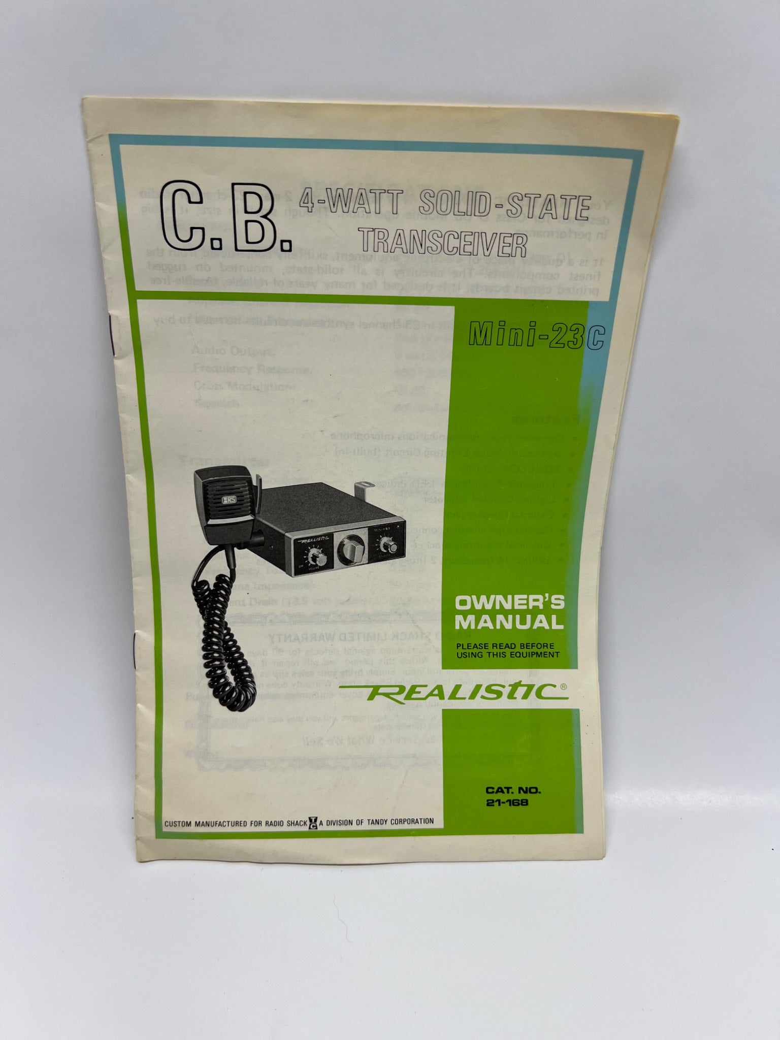 CB 4-Watt Solid-State Transceiver Manual