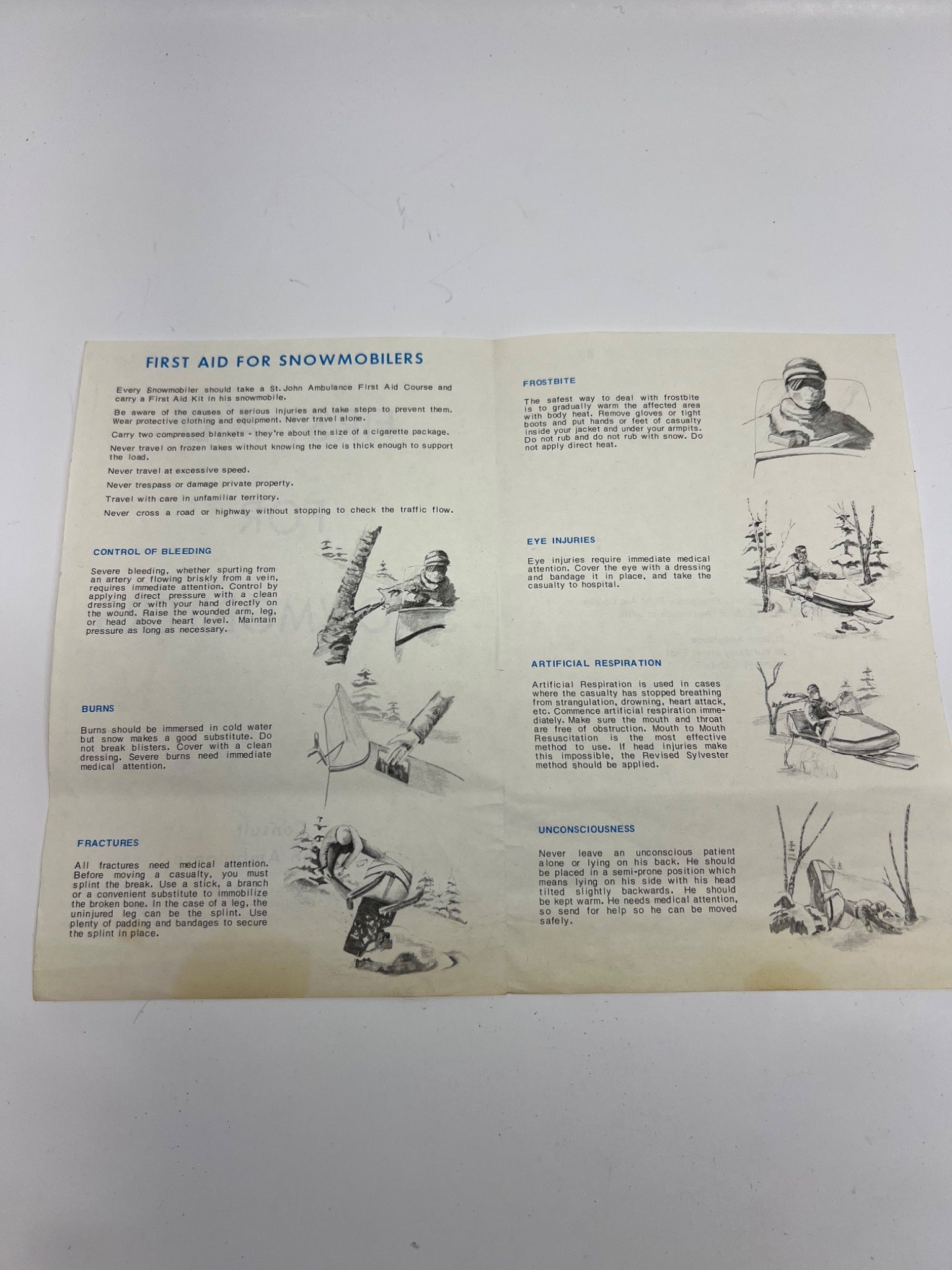 First Aid for Snowmobilers Guide