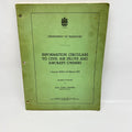 Department of Transport Circulars 1928-1952
