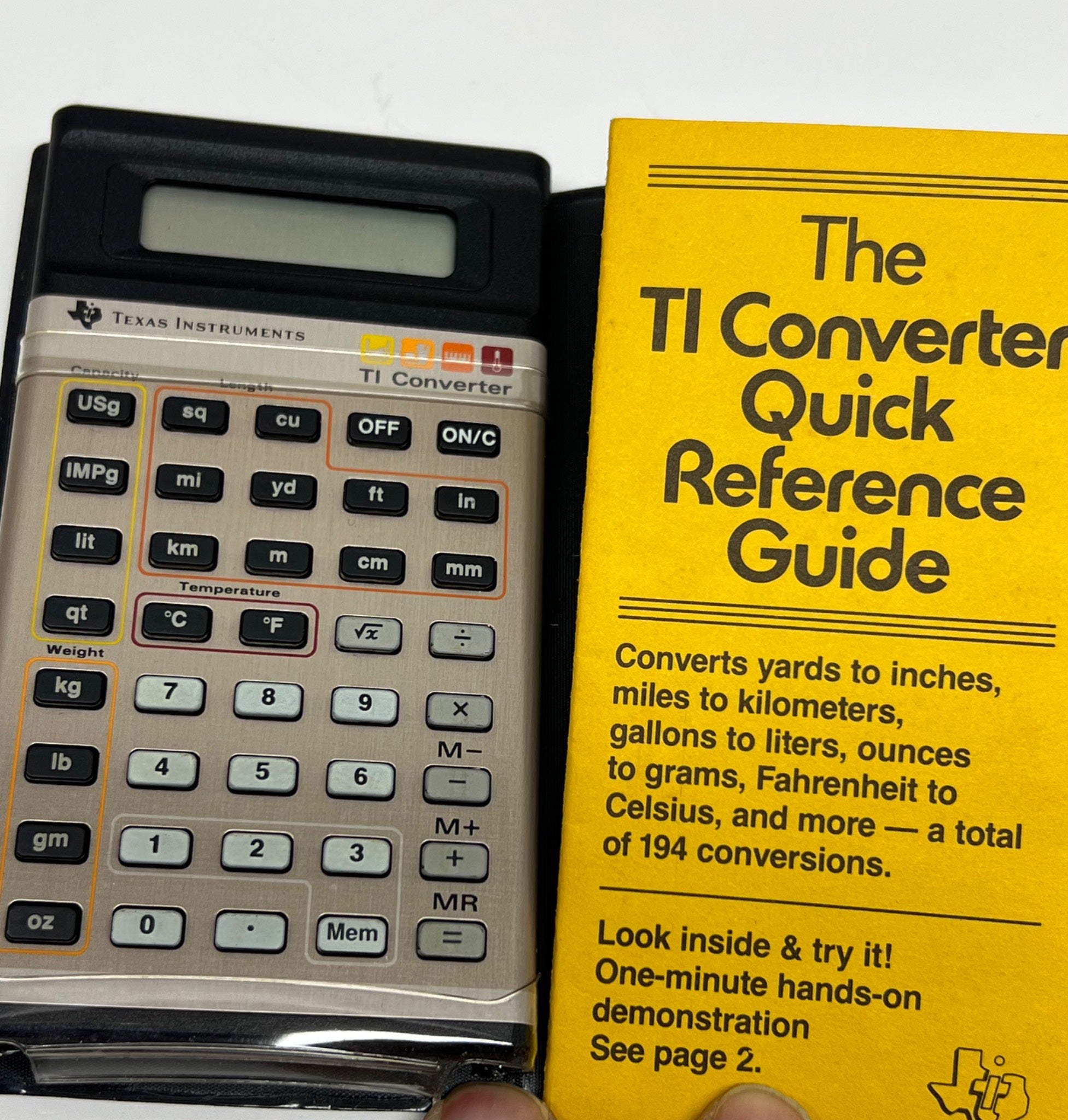 HP 20S and Texas Instruments Converter Calculator with Manuals