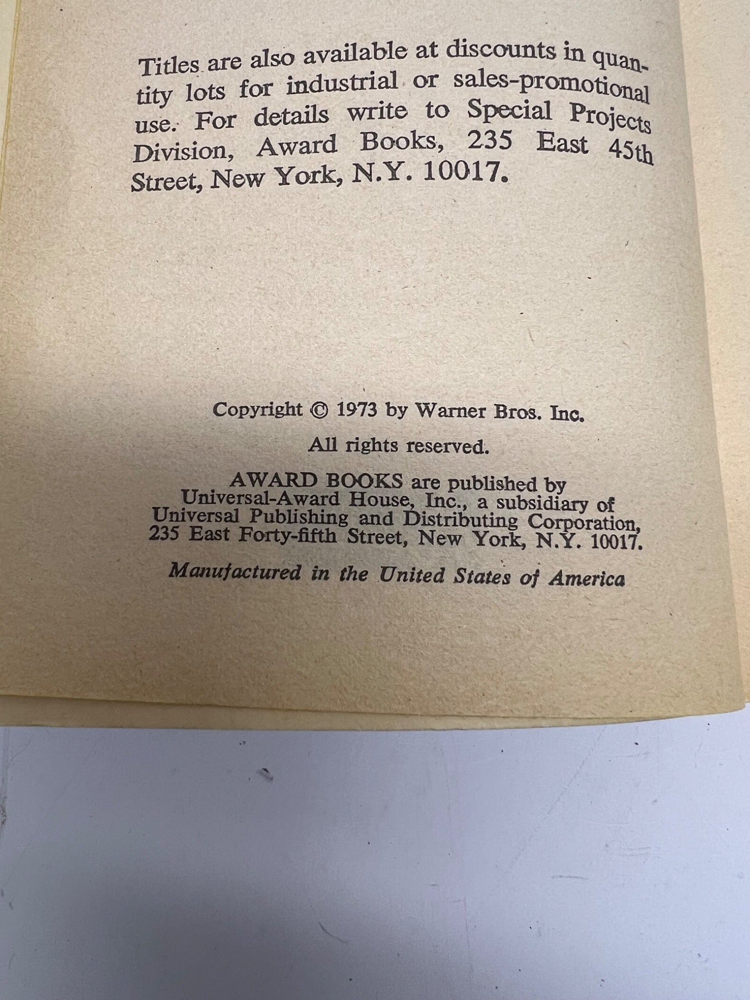 Enter the Dragon Novelization, 1973