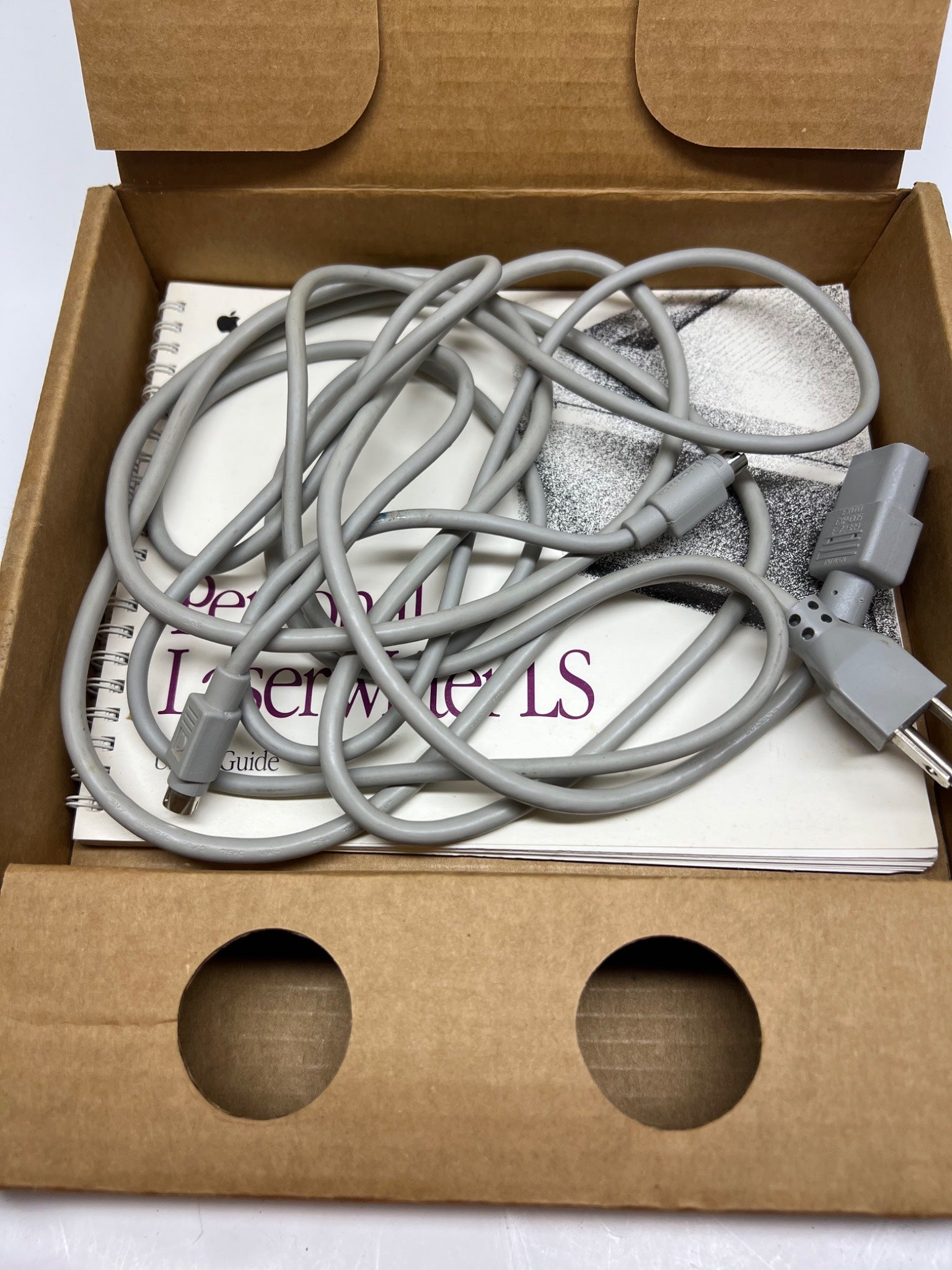 Vintage Apple Personal LaserWriter LS - Original Box, Manual & Cables