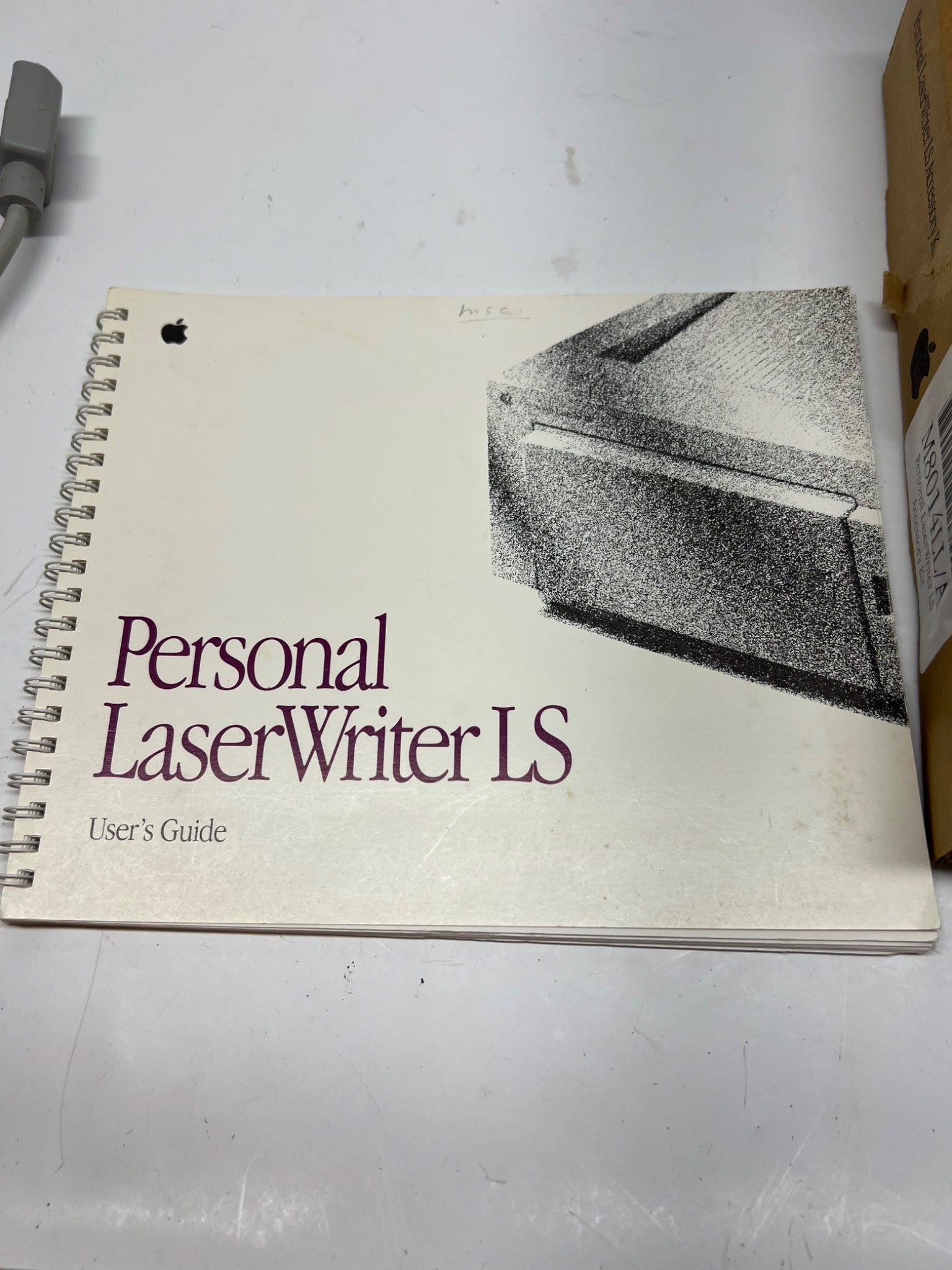 Vintage Apple Personal LaserWriter LS - Original Box, Manual & Cables