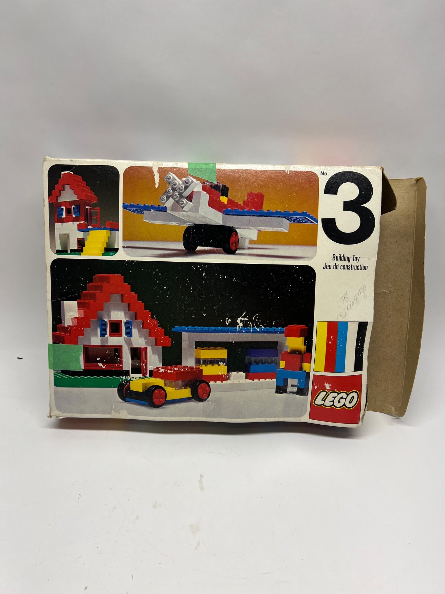 Rare 1970s LEGO Basic Set #3 - Bilingual Canadian Edition (Box & Tray)