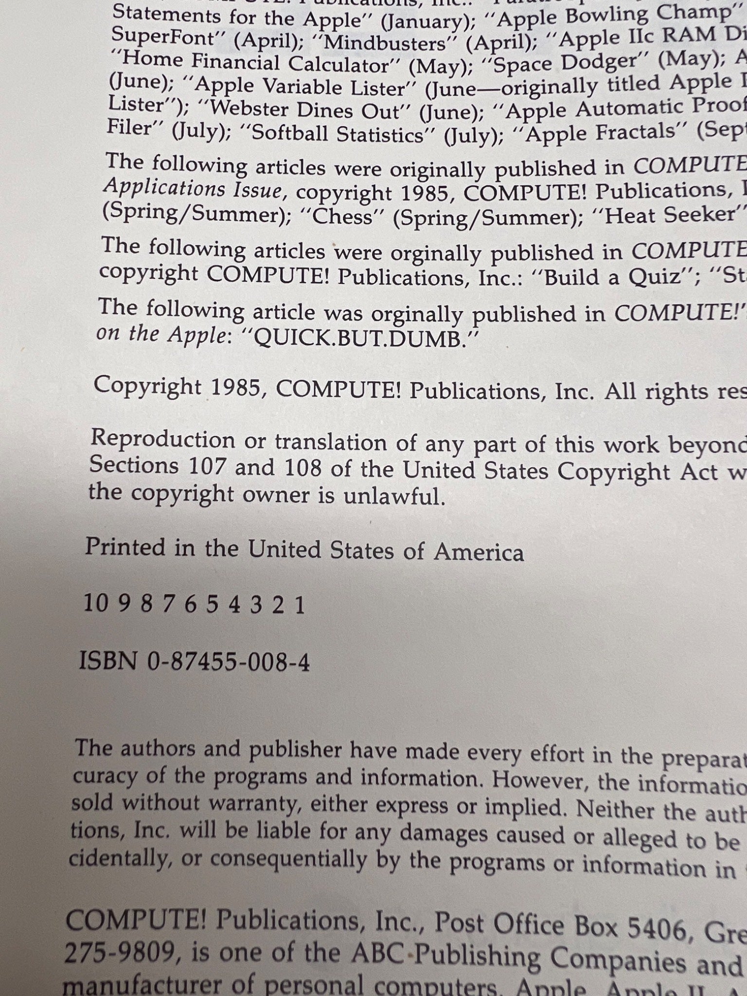 Compute’s Second Book of Apple