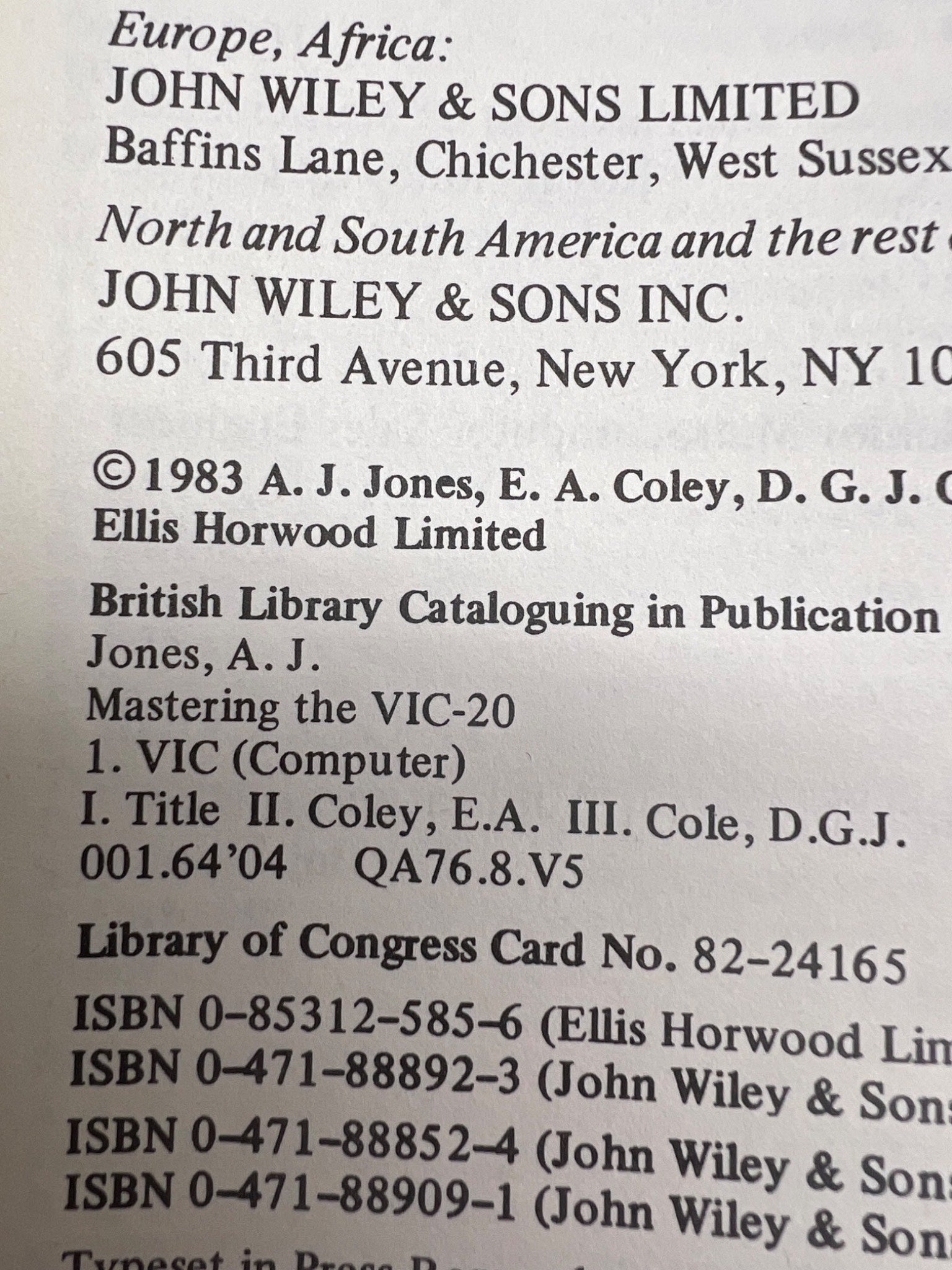 Mastering the VIC-20 by A.J. Jones