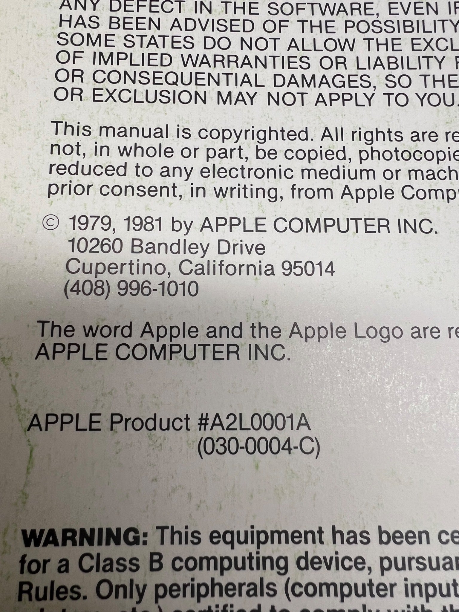 Apple II Reference Manual (1979, 1981)