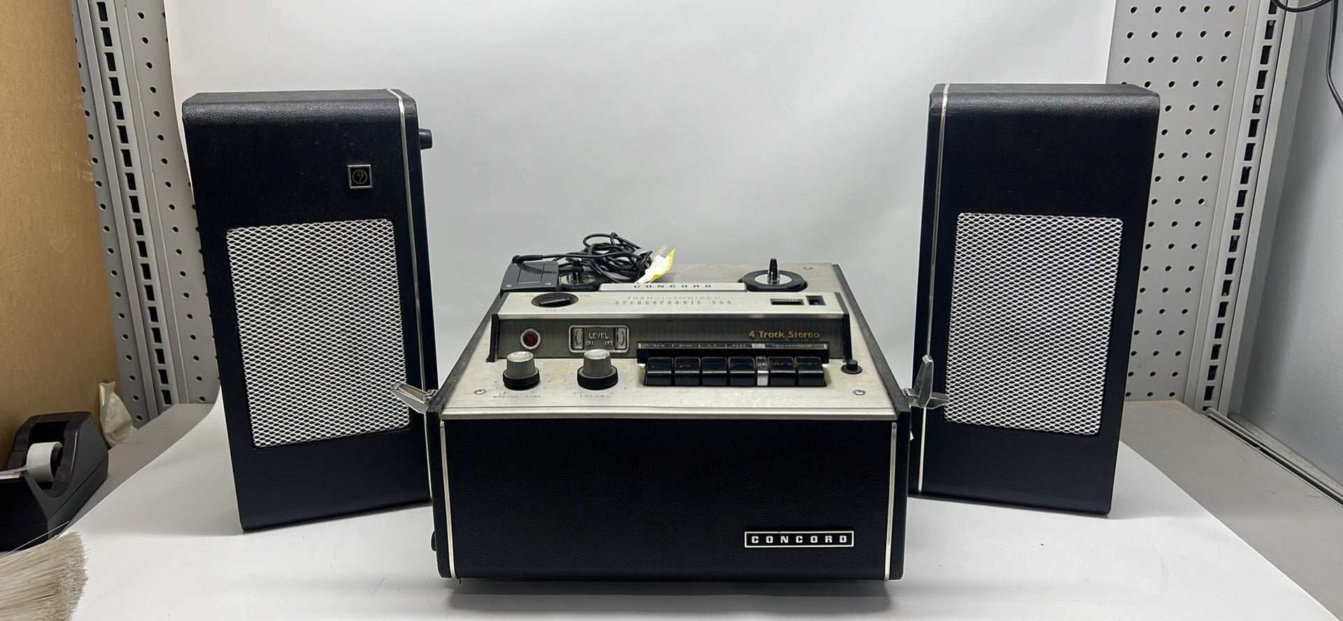 Concord 555 Stereo Tape Recorder - Complete w/ Box & Mics