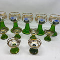 11pc Vintage Luxembourg Pont Adolphe Porcelain Set – Gold Trim