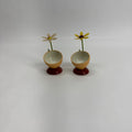 2 Erzgebirge Wooden Egg Cups Made in Germany (East)