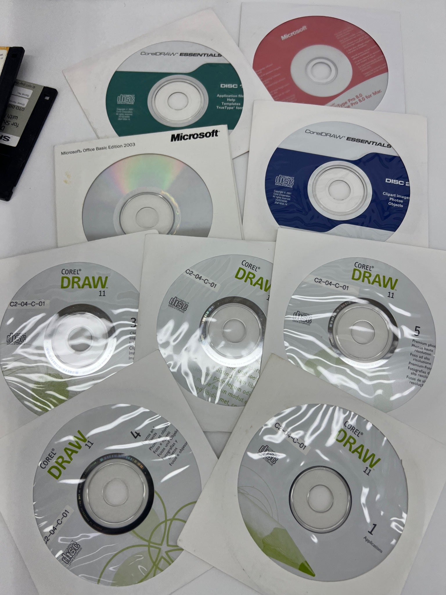 Software CDs Adobe etc. and Floppy Disks Collection