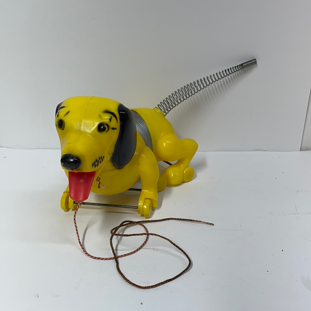 Vintage 1960s Slinky Dog Pull Toy James Industries James Spring